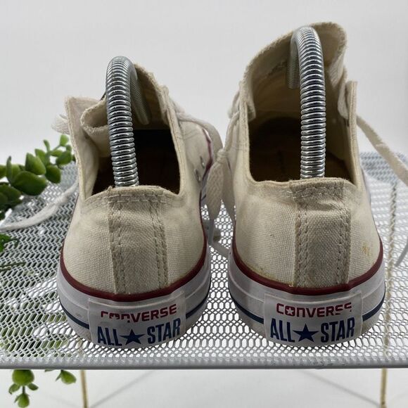 Converse Chuck Taylor All Stars Low Top Lace -Up Canvas Sneakers Cream Size 7 - Picture 4 of 11